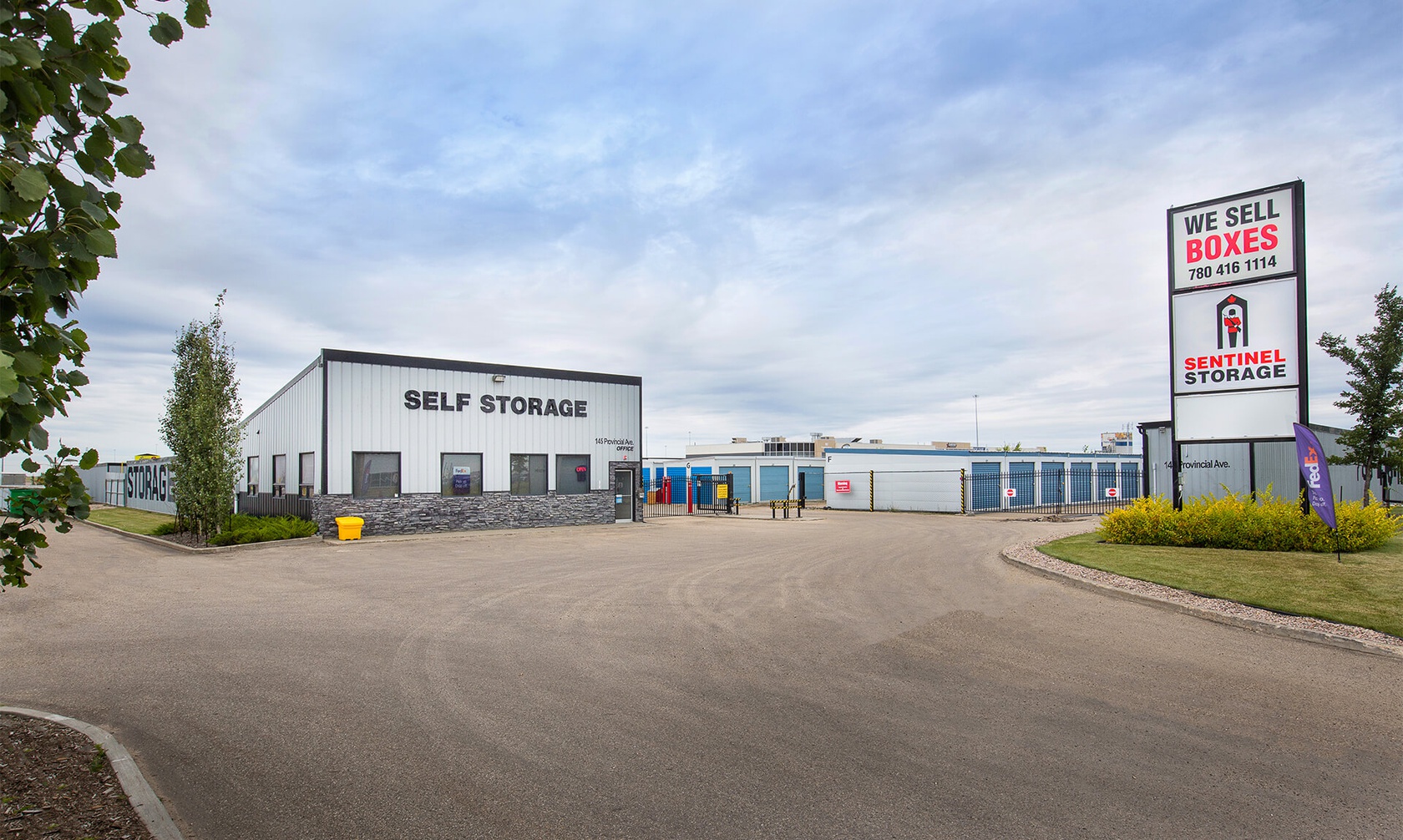 Rent Sherwood Park West storage units at 145 Provincial Avenue. We offer a wide-range of affordable storage units and your first 4 weeks are free!